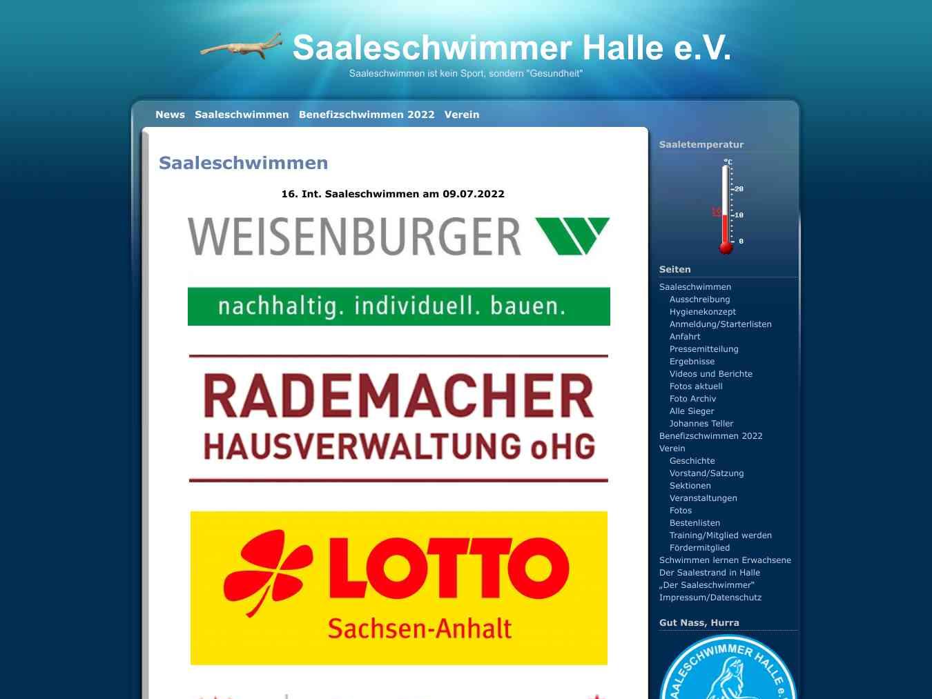 Veranstalterhomepage - http://saaleschwimmerhalle.de/?page_id=13