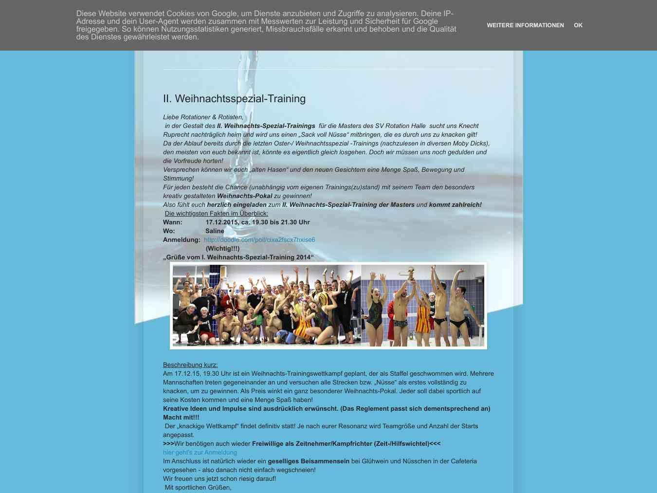 Veranstalterhomepage - http://svrhs-mobydick.blogspot.com/2015/11/ii-weihnachtsspezial-training.html