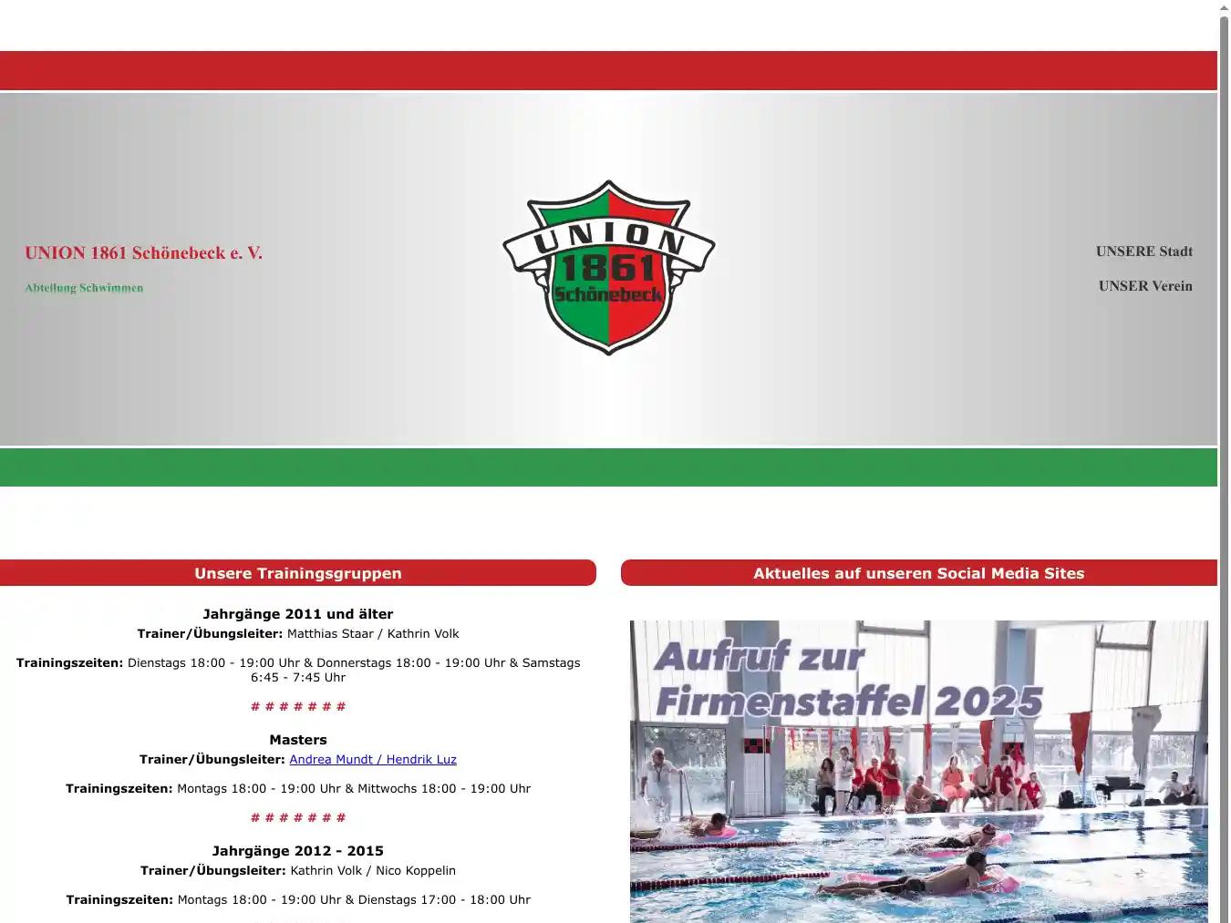 Veranstalterhomepage - https://schwimmen.union1861.de/